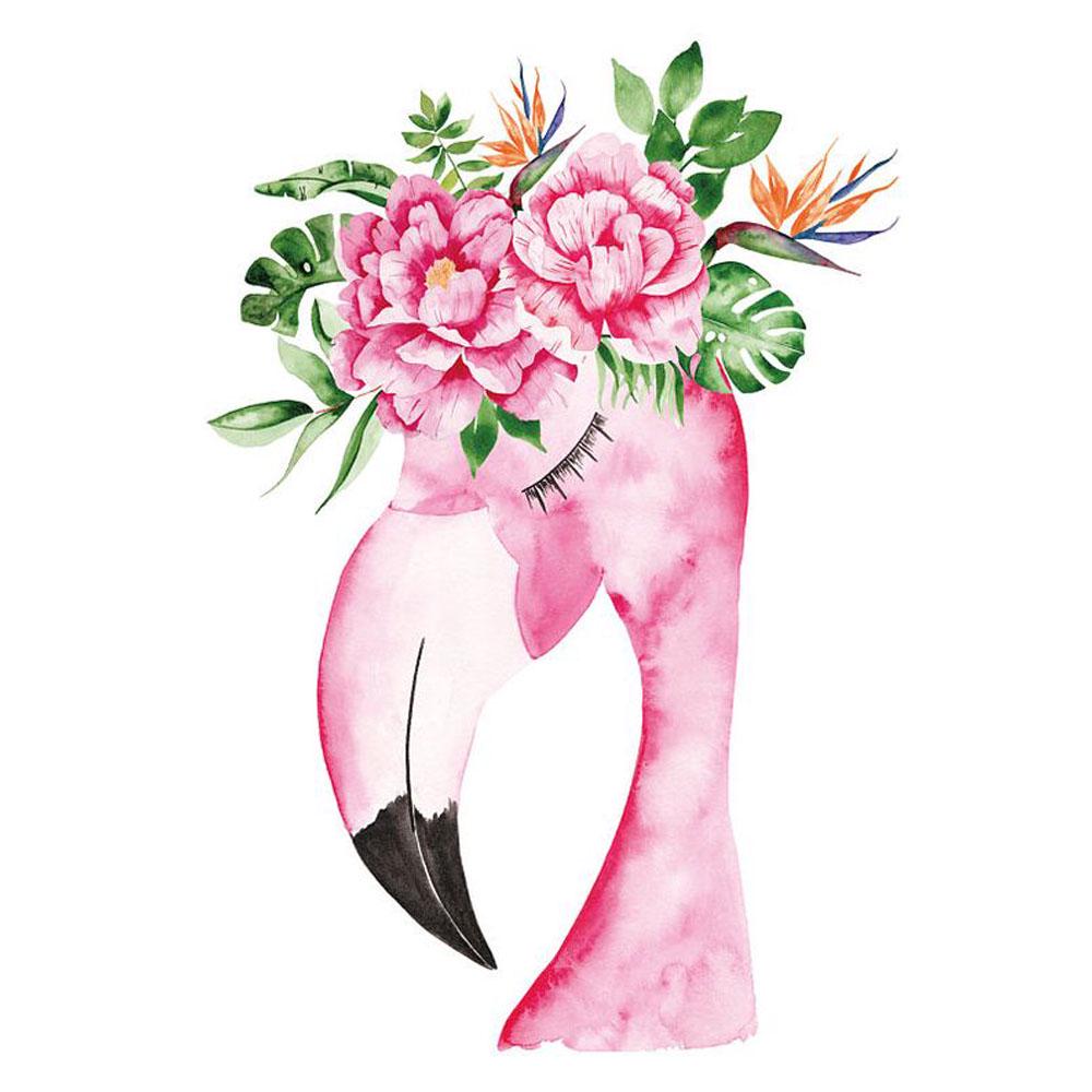 5D-Diamantgemälde zum Selbermachen, schöne Flamingo-Tier-Stickerei, quadratischer/runder Diamant-Kreuzstich, Wasser-Diamant-Mosaik-Gemälde, Dekoration Full Round (20X30CM) von Joom DACH