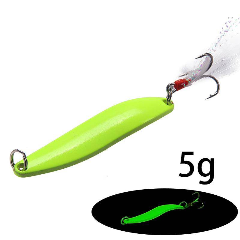 5G/7G/10G/13G Leucht Metall Löffel Köder Spinner Angeln Locken Pailletten Bass forelle Pesca Angelgerät von Joom DACH