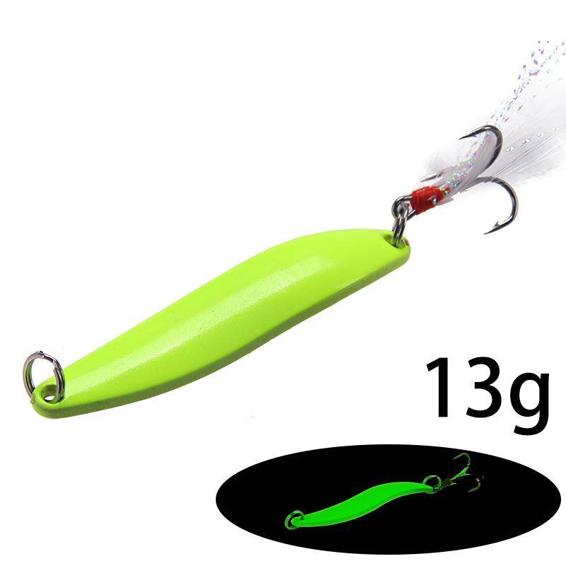 5G/7G/10G/13G Leucht Metall Löffel Köder Spinner Angeln Locken Pailletten Bass forelle Pesca Angelgerät von Joom DACH