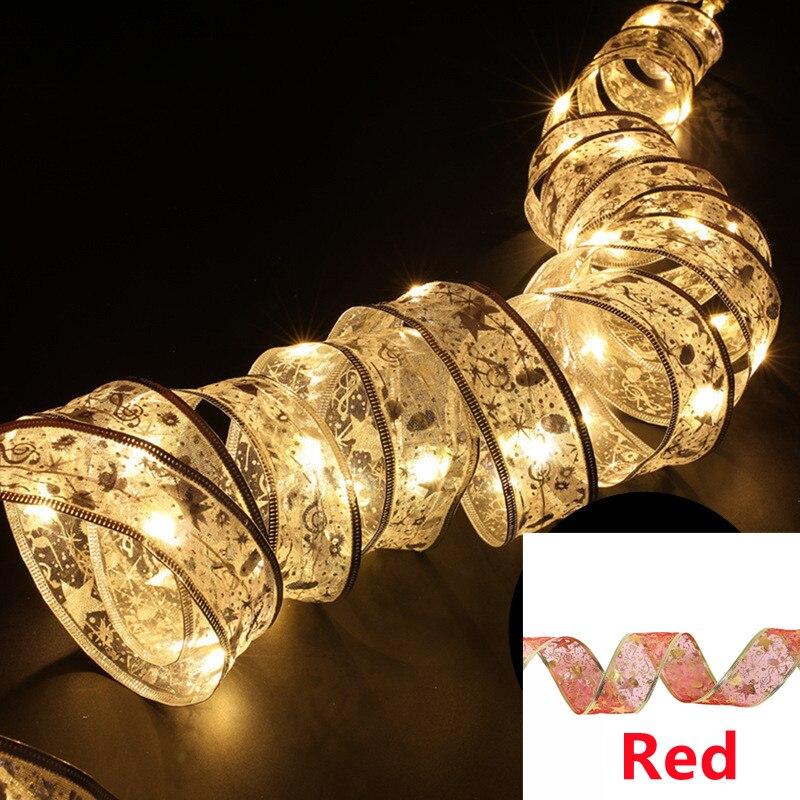 5M 10M LED Bandlichter Weihnachtsdekoration Christbaumschmuck DIY Spitzenbögen Lichterkette Navidad Heimdeko 10M-100 LEDs von Joom DACH