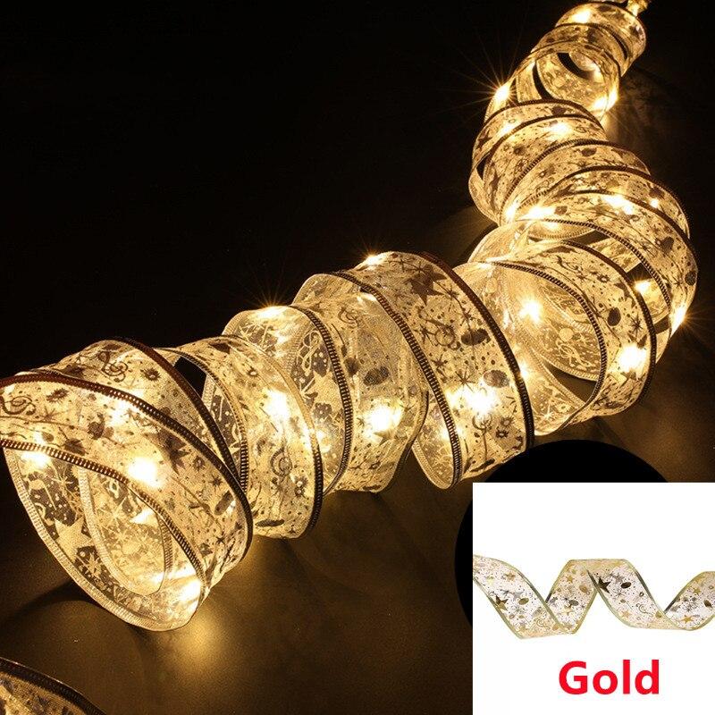 5M 10M LED Bandlichter Weihnachtsdekoration Christbaumschmuck DIY Spitzenbögen Lichterkette Navidad Heimdeko 4M-40 LEDs von Joom DACH