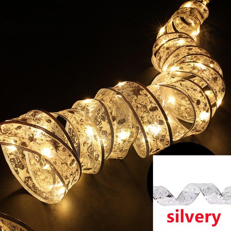 5M 10M LED Bandlichter Weihnachtsdekoration Christbaumschmuck DIY Spitzenbögen Lichterkette Navidad Heimdeko 5M-50 LEDs von Joom DACH