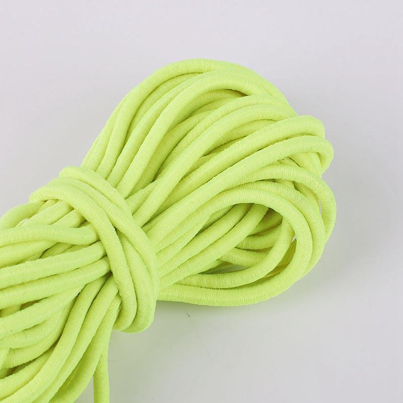 5M 2mm 2,5mm hochelastisches rundes elastisches Band Gummiband elastische Schnur DIY Nähmaterialien Handwerk 2.0mm5m fluoreszierende gelbe von Joom DACH