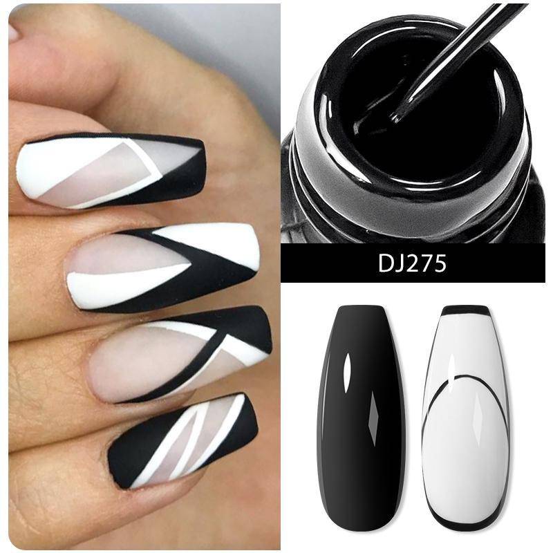 5ML Silber Metallic Effekt Liner Gel Nagellack Französisch Multifunktions Malerei Blume Nail art Zeichnung UV Gel Lack Q42510 von Joom DACH