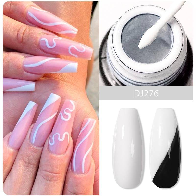 5ML Silber Metallic Effekt Liner Gel Nagellack Französisch Multifunktions Malerei Blume Nail art Zeichnung UV Gel Lack Q42511 von Joom DACH