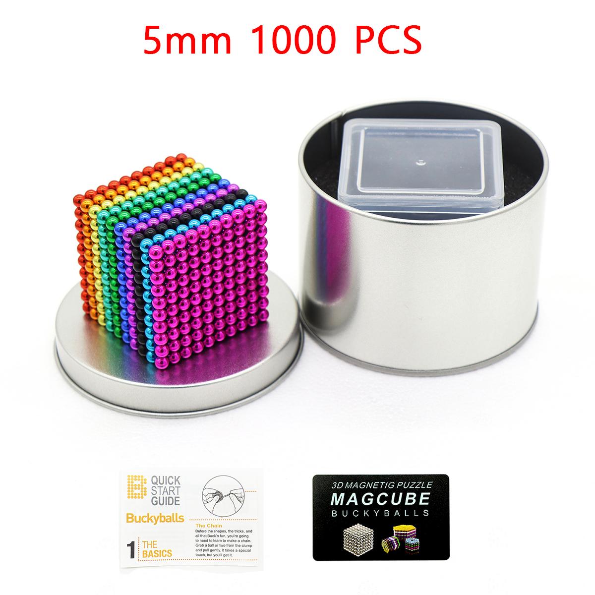 5MM 1000 512 216 PCS DIY Magentic Balls Kinder Kinder Magnetische Bausteine ​​Buckyballs Polychrome Unterhaltung Dekompression Neocube Puzzle Spielzeug von Joom DACH