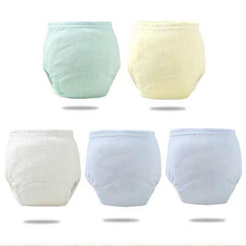 5PC Trainingshosen Babywindeln Einfarbig Waschbare Unterwäsche Baby Junge Mädchen Stoffwindeln Mehrwegwindeln Säuglingshöschen L von Joom DACH