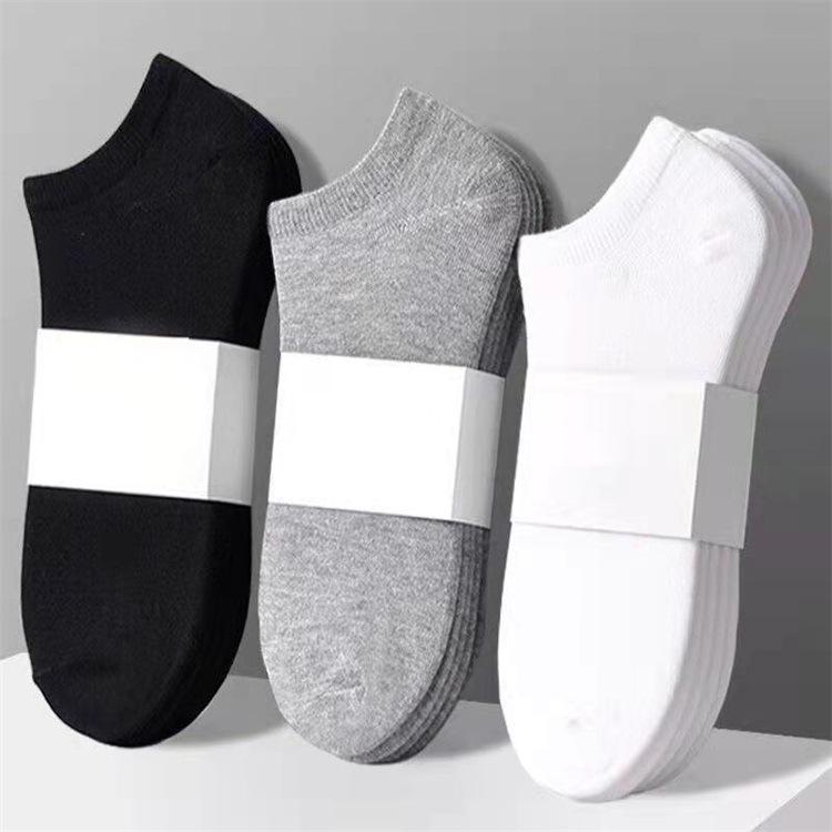 5Pairs Low Cut Männer Ankle Socken Einfarbig Schwarz Weiß Grau Unsichtbare Atmungsaktive Baumwolle Sport Socken Männliche Kurze Socken frauen Männer 5Pair bunt von Joom DACH