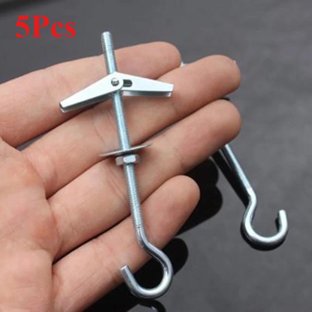 5 Stück Decken-Drehhaken Wiederverwendbarer Metall-Feder-Kippdübel-Flügelbolzen-Haken zum Aufhängen von Lampen, Tagesdecken, für Partys 5Pcs von Joom DACH