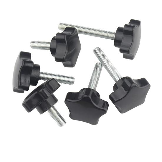 5Pcs Stern Form Gewinde Spann Griff Bolzen Bakelit Hand Knopf Anziehen Schraube Industrie Ausrüstung Kunststoff Stahl M5 M6 m8 M6x30 von Joom DACH