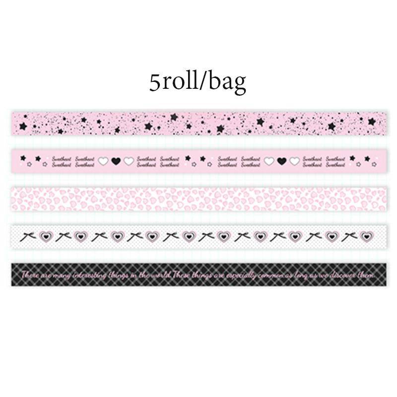 5 Rollen/Set Koreanisches Feines Glitzer Washi Tape Set Traum Verkauf Galaxie Niedliches Mädchen Aufkleber Handbuch DIY Material Schleifenaufkleber von Joom DACH
