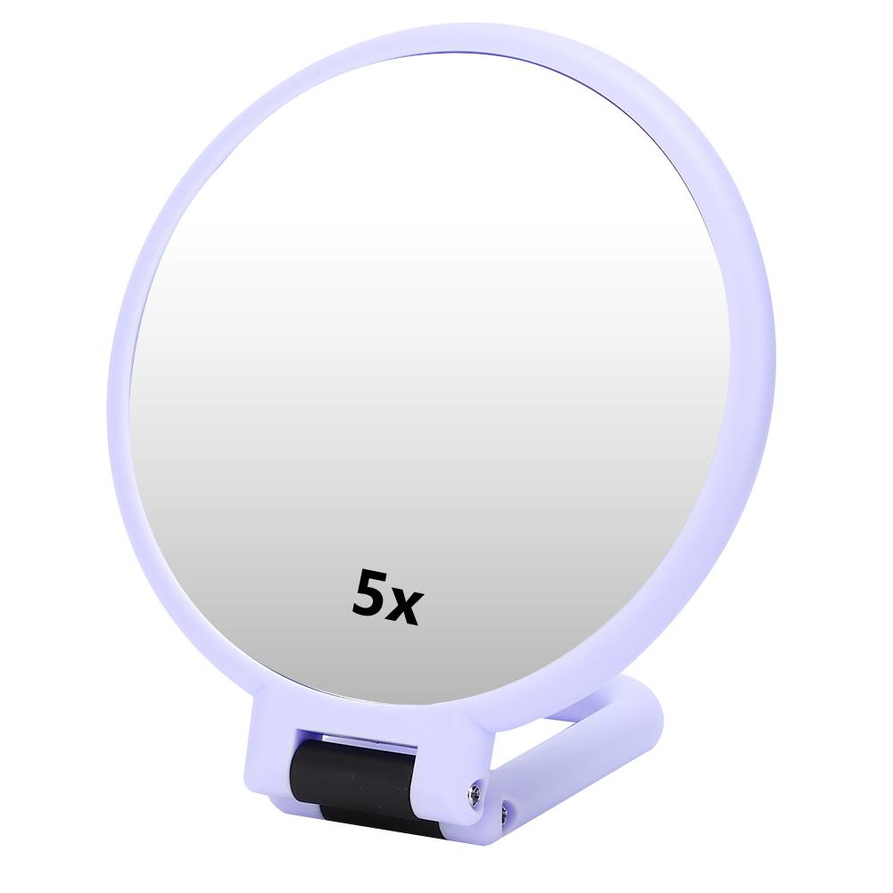 5X Vergrößerungs Faltbarer Verstellbarer Kosmetikspiegel Reise Tragbarer Make-up-SpiegelPink violett von Joom DACH