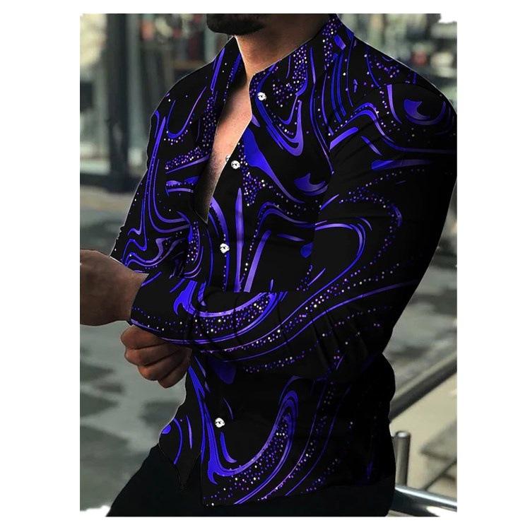5XL Casual Cardigan Tops Button Up Herren bedruckt Langarm Urlaub Mode Hemd Übergröße XXL blau 5XL Casual Cardigan Tops Button Up Herren bedruckt Langarm Urlaub Mode Hemd Übergröße XXL blau von Joom DACH