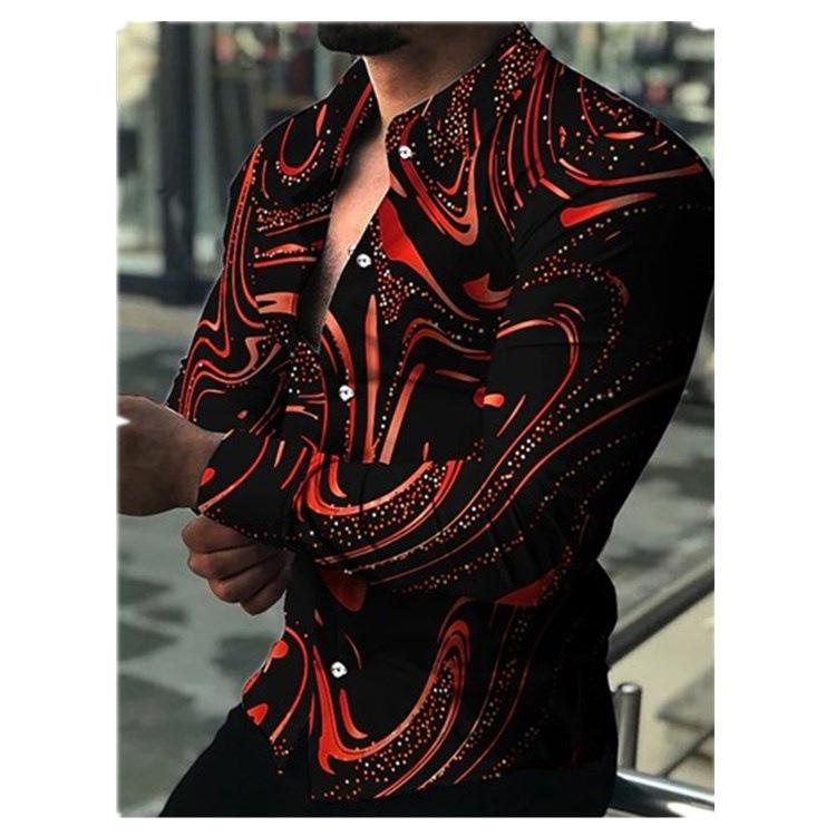 5XL Casual Cardigan Tops Button Up Herren bedruckt Langarm Urlaub Mode Hemd Übergröße XXXL rot 5XL Casual Cardigan Tops Button Up Herren bedruckt Langarm Urlaub Mode Hemd Übergröße XXXL rot von Joom DACH