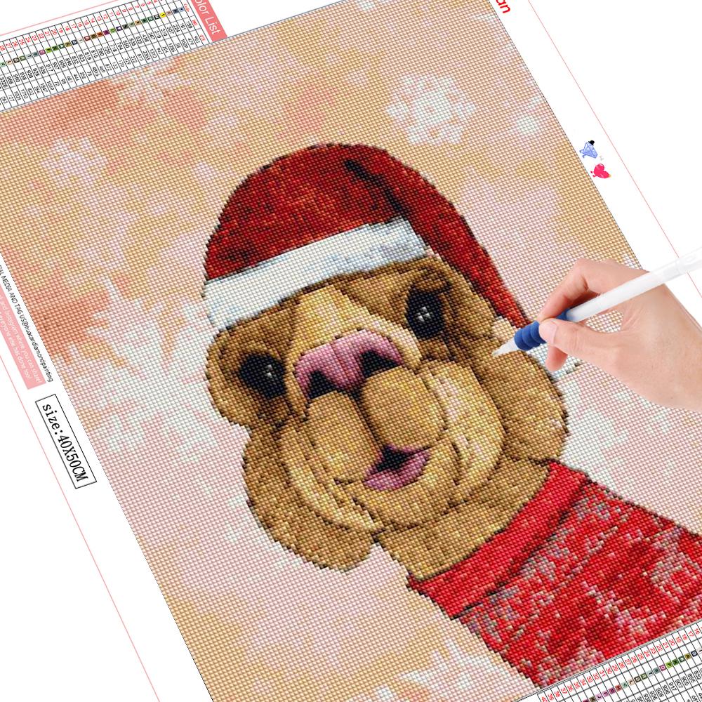 5d Diamant Gemälde Full Square Weihnachten Strass Bilder Diamant Stickerei Set Tier Dekor 20X30CM von Joom DACH