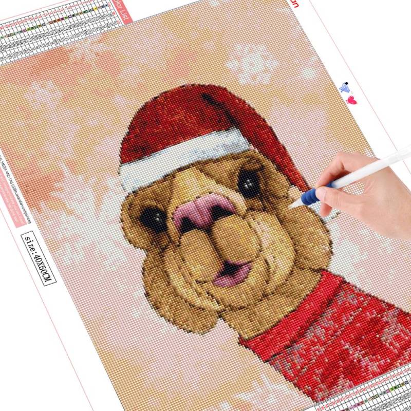 5d Diamant Gemälde Full Square Weihnachten Strass Bilder Diamant Stickerei Set Tier Dekor 20X30CM von Joom DACH