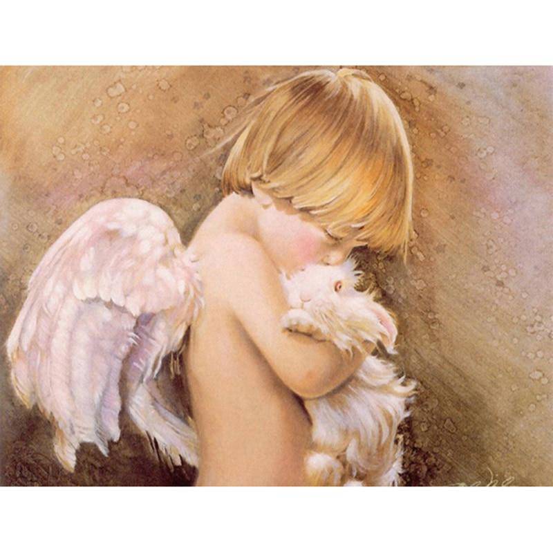 5d Diy Diamant Malerei Kreuzstich Diamant Stickerei Engel Mädchen Bild Diamant Mosaik 20X30CM von Joom DACH