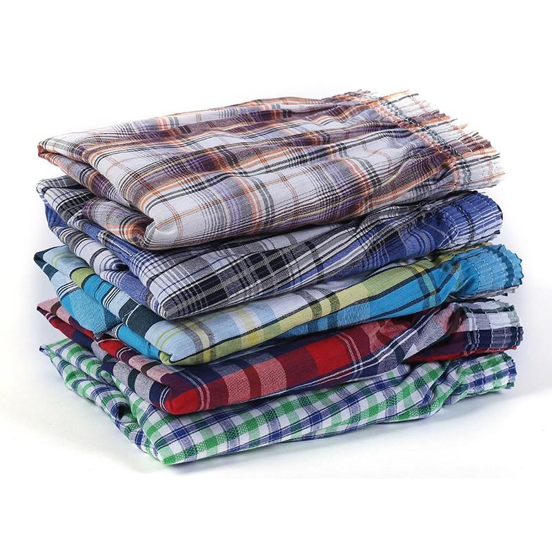 5er-Pack Herren-Boxershorts aus weicher Baumwolle mit Karomuster, Trunk Lounge Pyjama, Tartan-Unterwäsche XXXL von Joom DACH