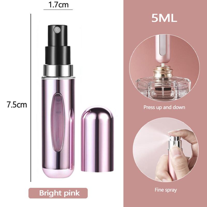 5ml Tragbare Mini Nachfüllbare Parfüm Flasche W/Spray Duft Pumpe Leere Kosmetische Container Bright Pink von Joom DACH