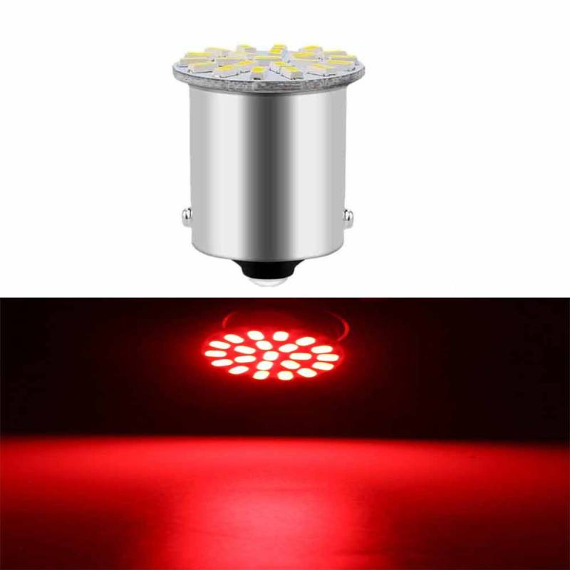 6/4/2/1PCS BA15S P21W 1156 1157 22SMD LED Patch Auto Schwanz Seite Anzeige Stop glühbirne Weiß Rot Gelb DC 12V 1156 rot von Joom DACH