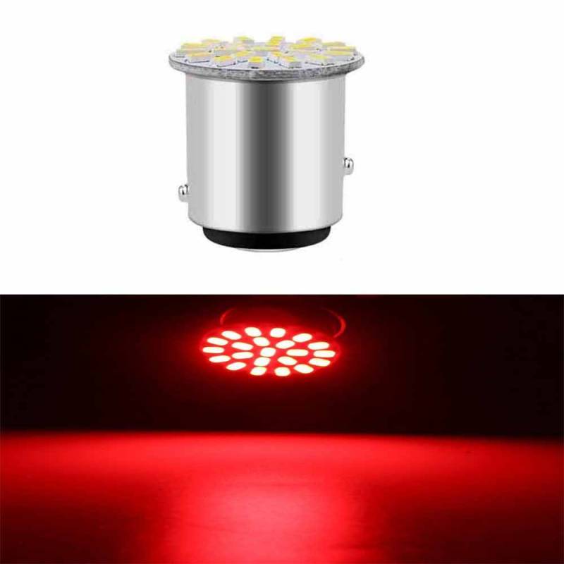 6/4/2/1PCS BA15S P21W 1156 1157 22SMD LED Patch Auto Schwanz Seite Anzeige Stop glühbirne Weiß Rot Gelb DC 12V 1157 BAY15D rot von Joom DACH