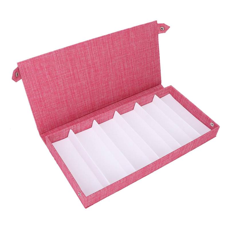 6 Grids Sonnenbrille Lagerung Fall Beflockung Tuch Taste Verschluss Verhindern Kratzer Gläser Display rosa von Joom DACH