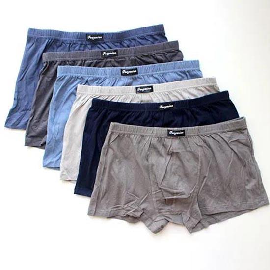 6 Paar Unterwäsche aus reiner Baumwolle, Herren-Boxershorts, mittlere Taille, große Boxershorts, lockere Shorts L von Joom DACH