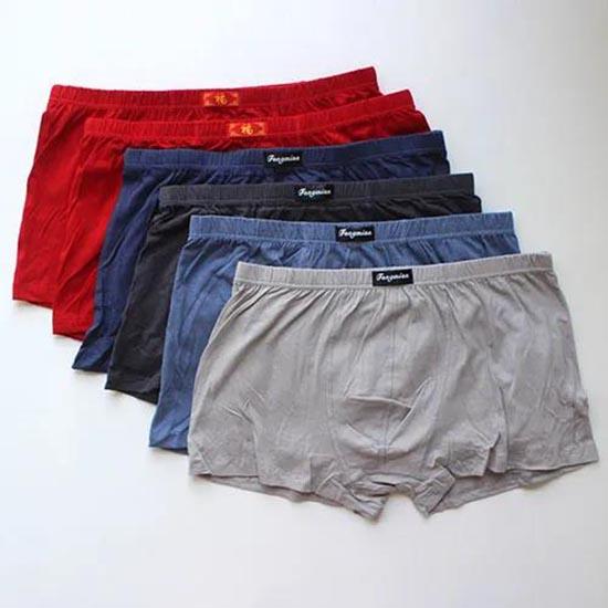 6 Paar Unterwäsche aus reiner Baumwolle, Herren-Boxershorts, mittlere Taille, große Boxershorts, lockere Shorts L von Joom DACH