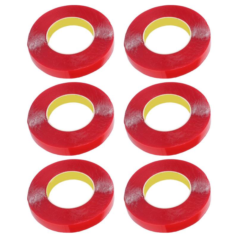 6 Rollen Doppelseitiges Klebeband Wetterfest Klebend Abnehmbar Hochbelastbares Montageband zum Aufhängen an der Wand von Joom DACH