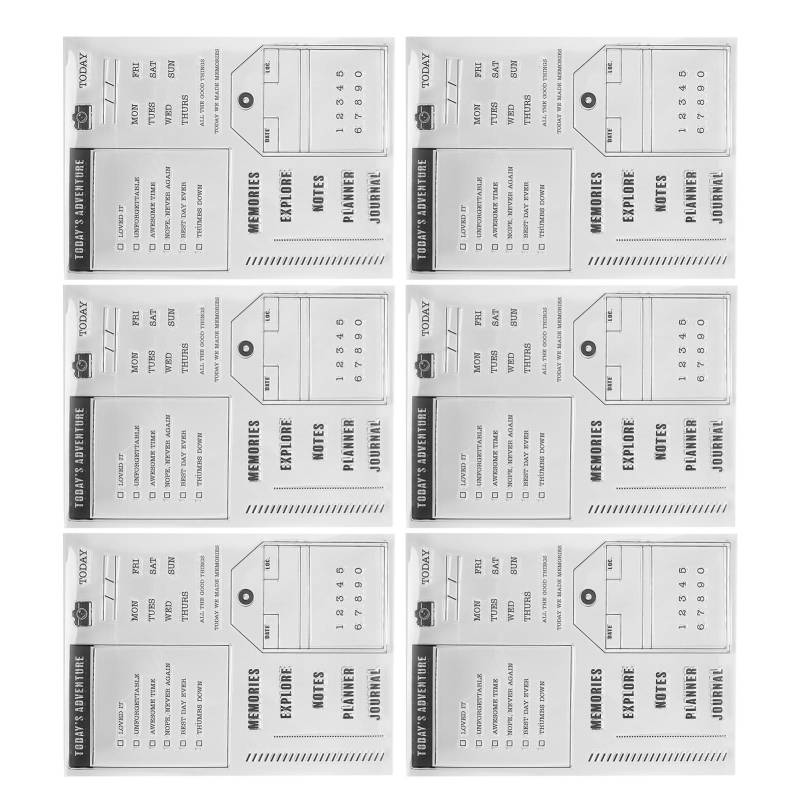 6 STÜCK Klarsichtstempel Dekorative Stempel für Kartenherstellung DIY Scrapbooking Album Papierbasteln T1993 von Joom DACH