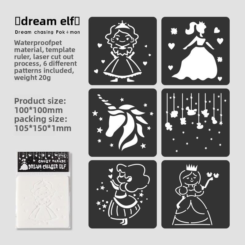 6 Stück/Set Tier Plastik Schablone Kreatives Design Cartoon Tier Serie Scrapbook Journal Schablone DIY Deko Schablonen zum Malen von Joom DACH