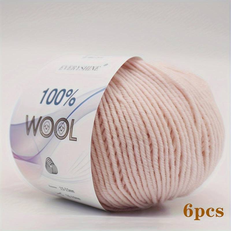 6 Stück 300g Merino Wolle Chunky Garn Extra Dickes Strick Häkelgarn Mehrfarbige Wollknäuel für Handschuhe Winteraccessoires | Luxus Raffia Stil Garn von Joom DACH
