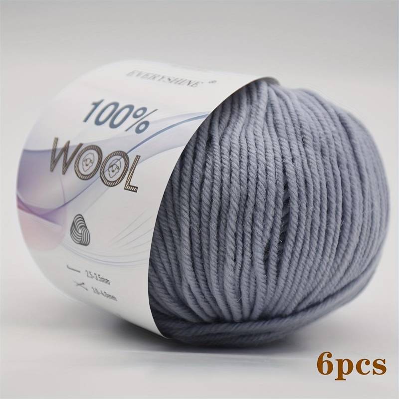 6 Stück 300g Merino Wolle Chunky Garn Extra Dickes Strick Häkelgarn Mehrfarbige Wollknäuel für Handschuhe Winteraccessoires | Luxus Raffia Stil Garn von Joom DACH