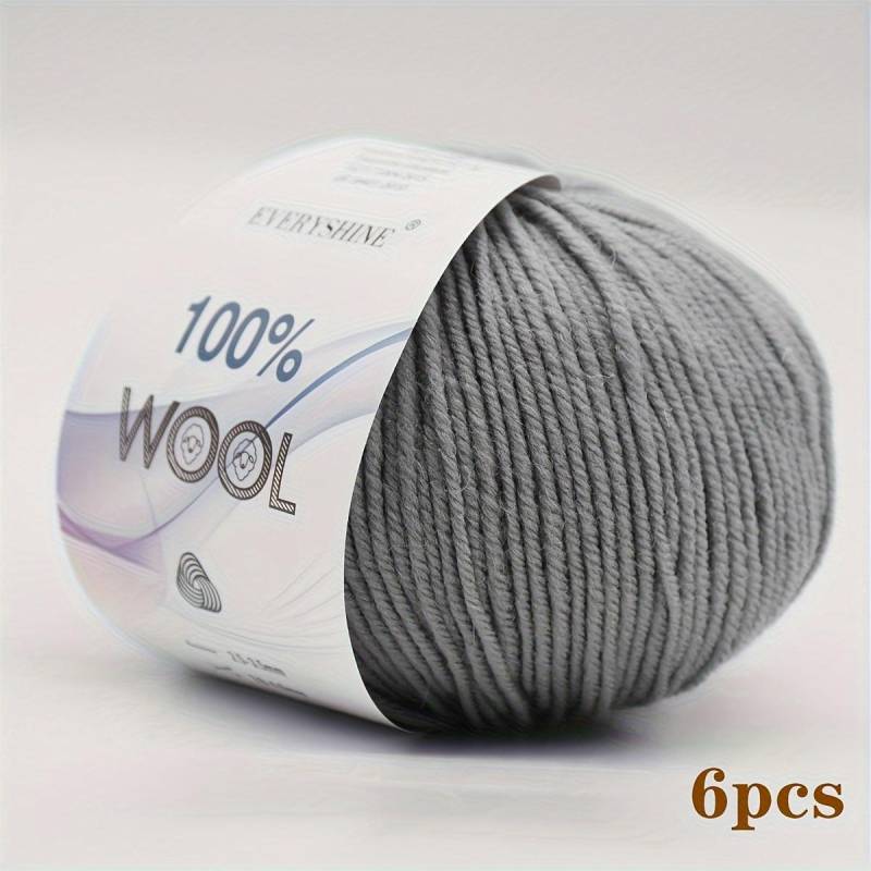 6 Stück 300g Merino Wolle Chunky Garn Extra Dickes Strick Häkelgarn Mehrfarbige Wollknäuel für Handschuhe Winteraccessoires | Luxus Raffia Stil Garn von Joom DACH