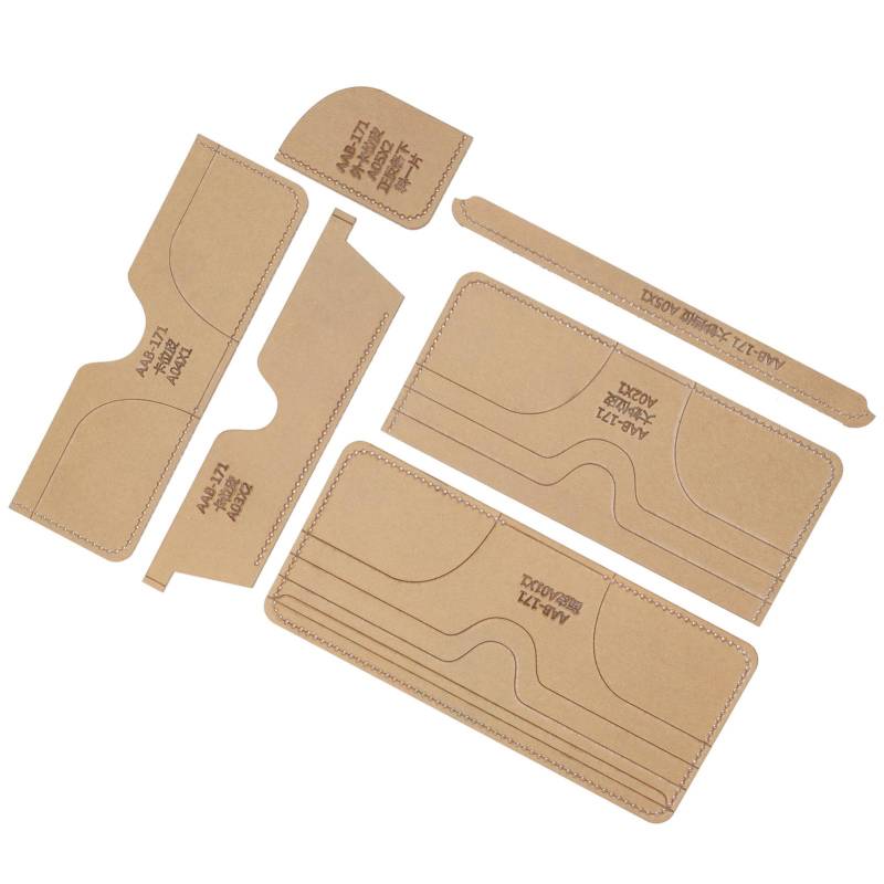 6 Stück Acryl Vorlage DIY Handgefertigt Kurze Geldbörse Leder Muster Form Handwerkszeug von Joom DACH