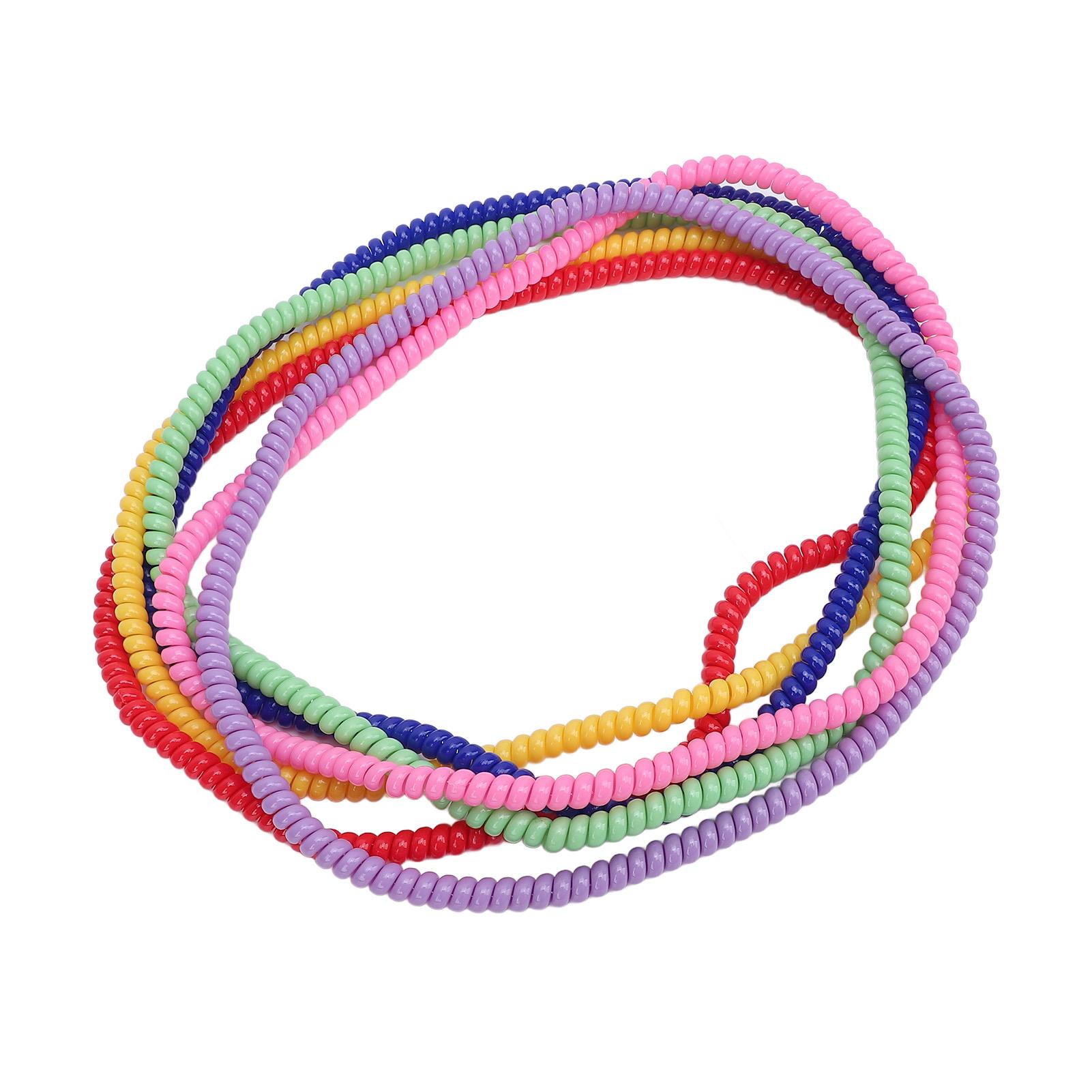6 Stück Dehnbare Spiralhalskette Sensorisch Kinder Texturiertes Muster Silikon Bunt Sensorische Halskette von Joom DACH