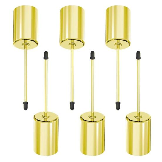 6 Stück Kerzenhalter, robuster Kerzenständer aus Metall, Spike, Kegel, Säule, Kerzenständer, Standfuß, Hochzeitsfeier, Tischdekoration goldgelb von Joom DACH