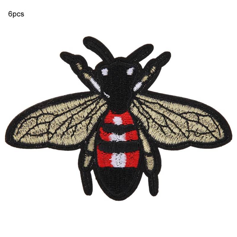 6 Stück Niedliche Bienenform Stickaufnäher zum Aufnähen Dekorativer Aufnäher DIY Kleiderapplikation von Joom DACH