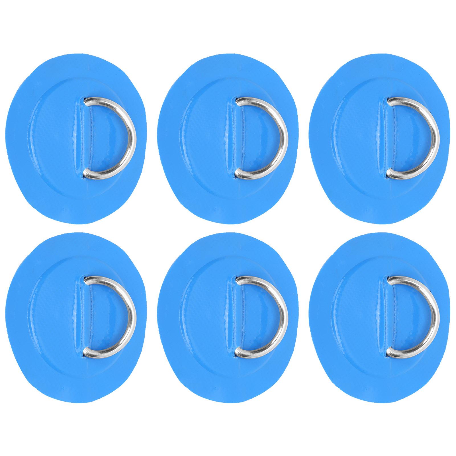 6 Stück PVC D-Ring Patch Elastisches Seil Set Edelstahl D-Ring Patch Bungee-Kordel Set Blau von Joom DACH