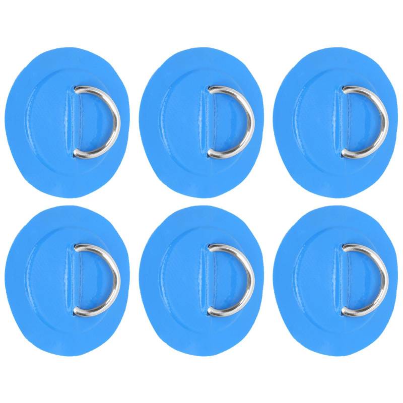 6 Stück PVC D-Ring Patch Elastisches Seil Set Edelstahl D-Ring Patch Bungee-Kordel Set Blau von Joom DACH