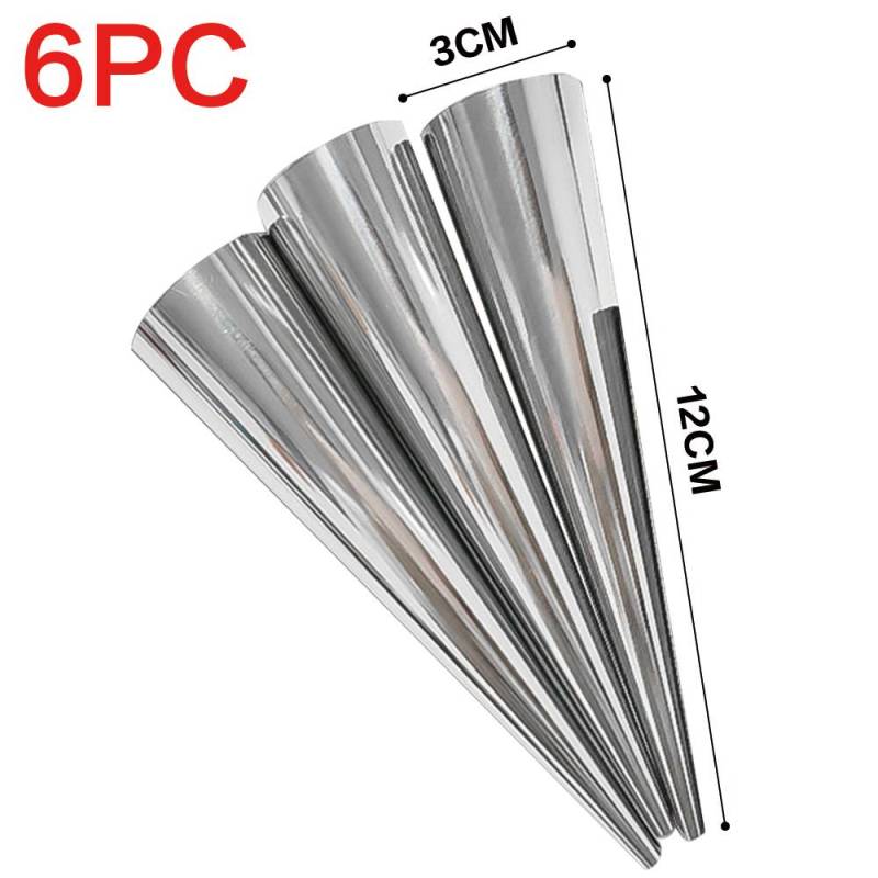 6 Stücke Edelstahl Spirale Croissants Formen Gebäck Creme Horn Kuchen Brotform Rollformen Gebäck large 6 pcs von Joom DACH