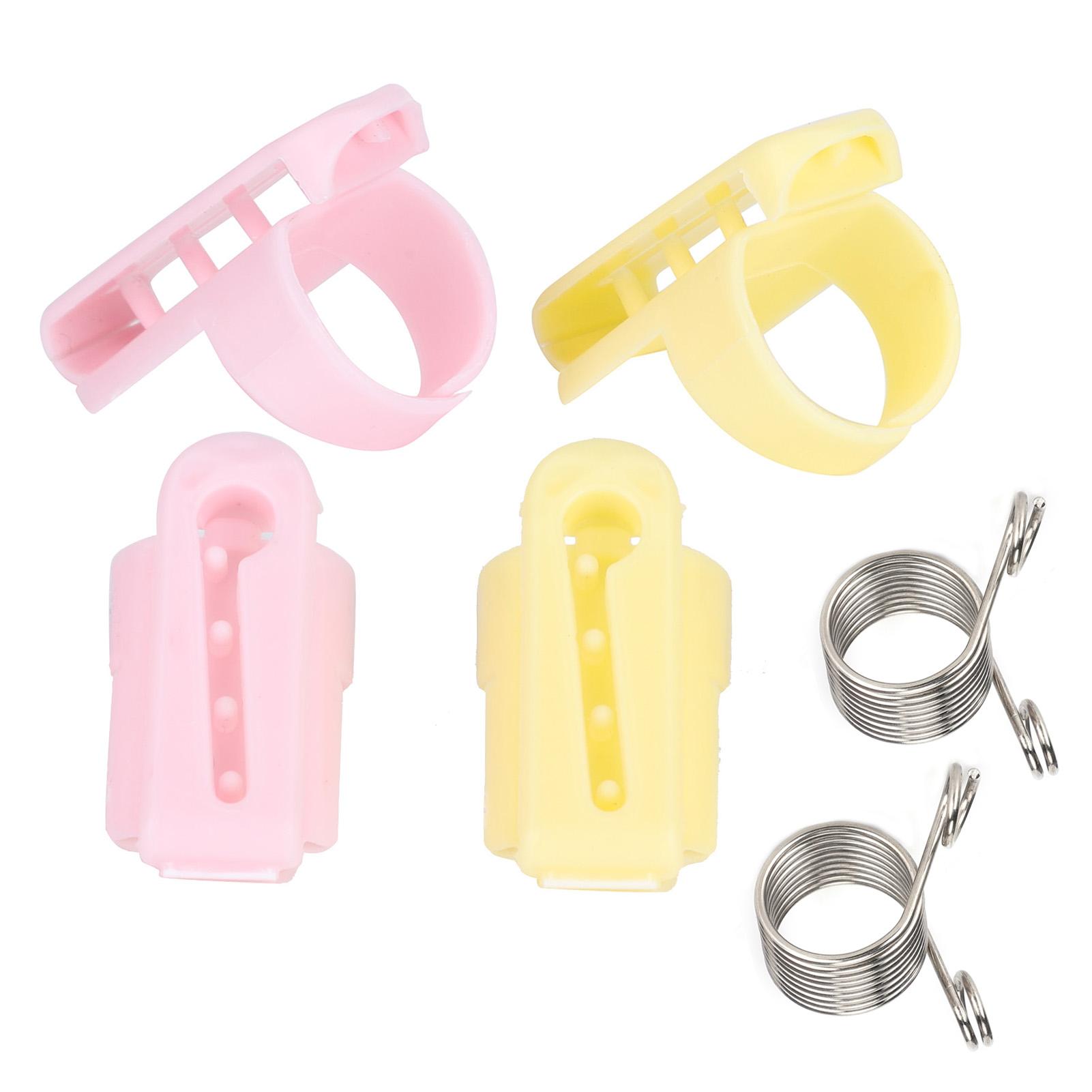 6 Stücke Garnführung Stricken Pullover Fingerhalter Nadel Fingerhut Kunststoff Nähzubehör von Joom DACH