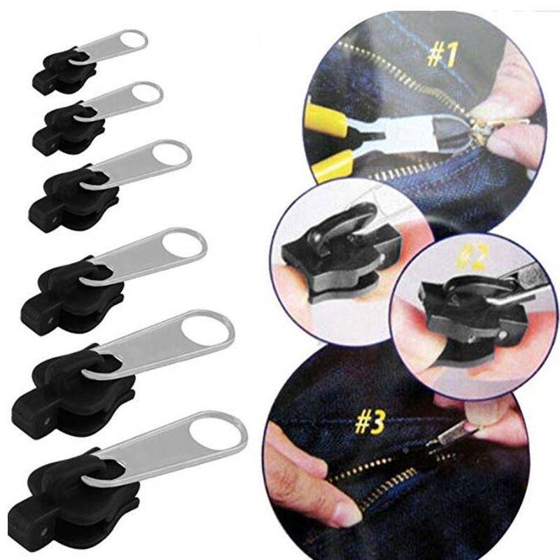 6 Teile/paket Fix A Zipper Universal Instant Fix Reparatur Kit Ersatz Zip Slider Reißverschlüsse 3 Größen Nähen Werkzeuge 3 von Joom DACH