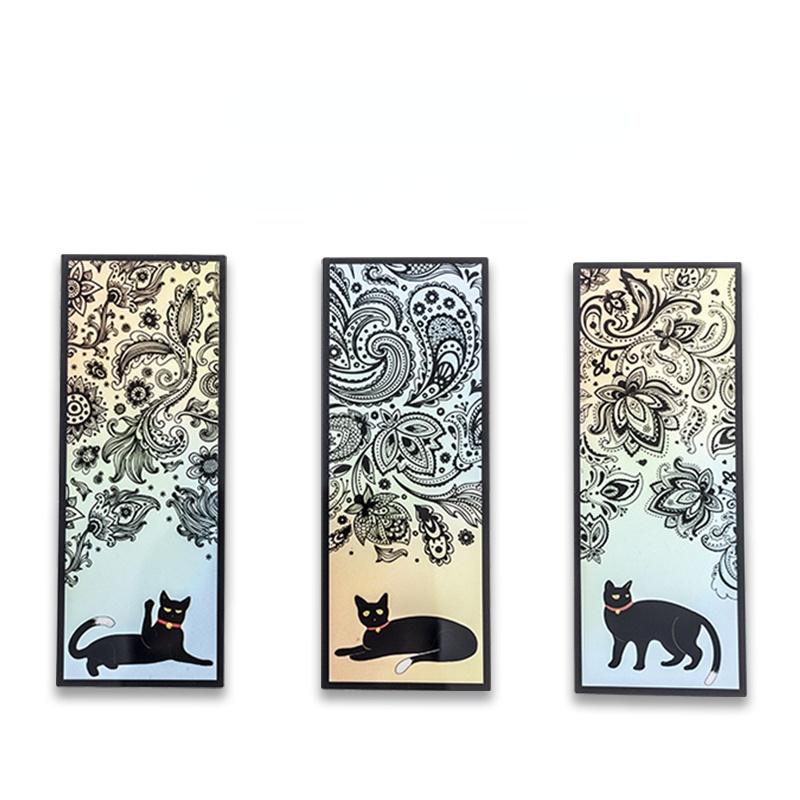 6 Teile/satz Nette Schwarze Katze Täglichen Serie Lesezeichen PVC Matte Lesen Buch Mark Retro Buch Seite Marker Schreibwaren von Joom DACH