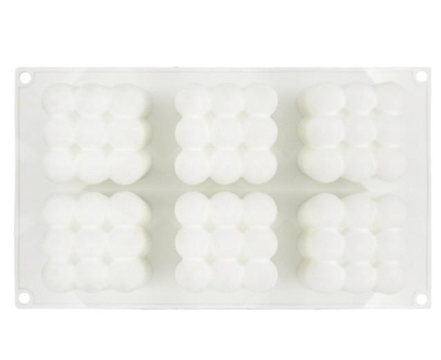 6-fach Zauberwürfel Mousse Kuchen Silikonform 3D Schokolade Backform Dessert Kuchen DIY Dekorieren Kunst Kuchen Handwerk von Joom DACH