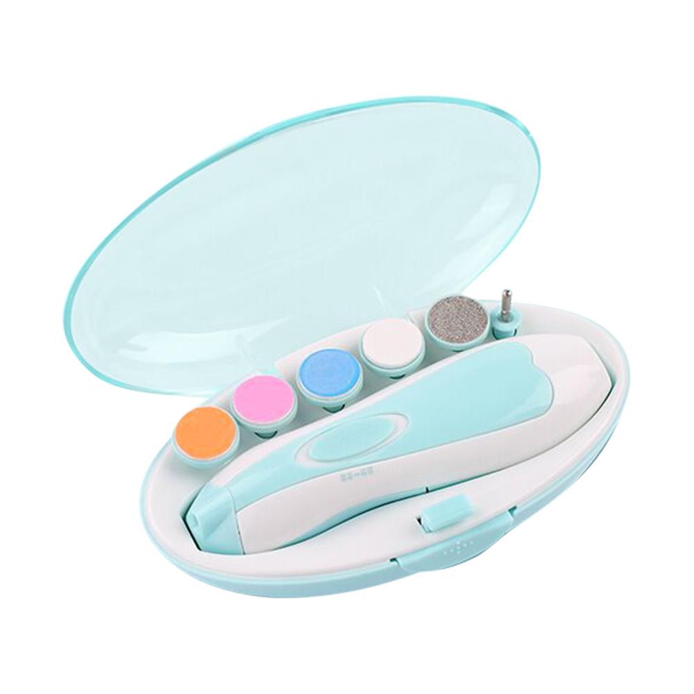 6-in-1-Baby-Nagelschneider mit LED-Licht, elektrischer Nagelschneider-Satz für Säuglinge, Kleinkinder, Kinder mit blau von Joom DACH