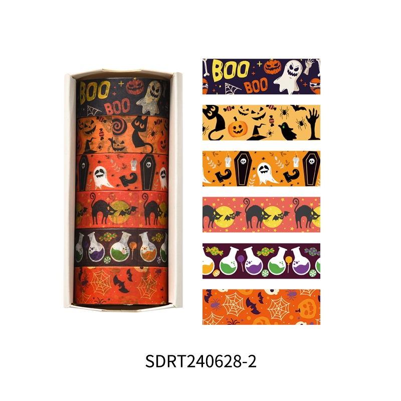 6 rollen Happy Halloween Washi Tape Set Kürbis Geist Klebepapier Masking Tapes Dekoration Aufkleber für Tagebuch Album von Joom DACH