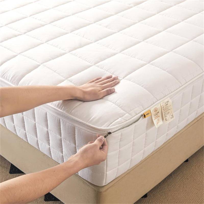 6-seitiger, flauschiger Matratzenbezug mit Reißverschluss, staubdichtes Spannbettlaken für Doppel-, Queen- und Kingsize-Betten, dicker Matratzenschoner 200x220x25cm von Joom DACH