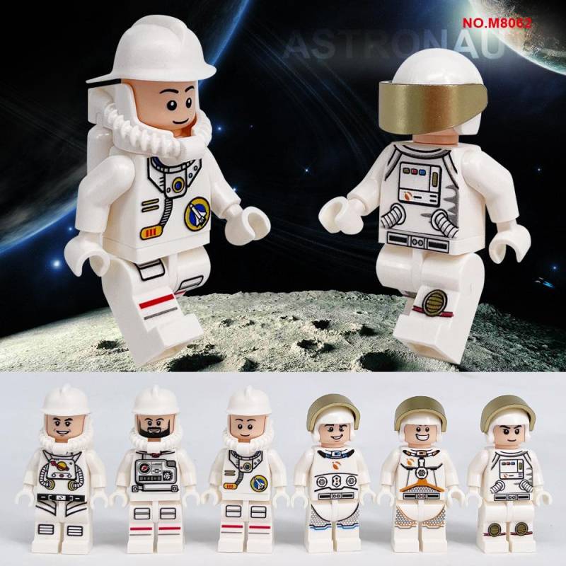 6 stücke M8062 Astronaut Kleine Partikel Cartoon Puppe Pilot Puppe kinder Bausteine von Joom DACH
