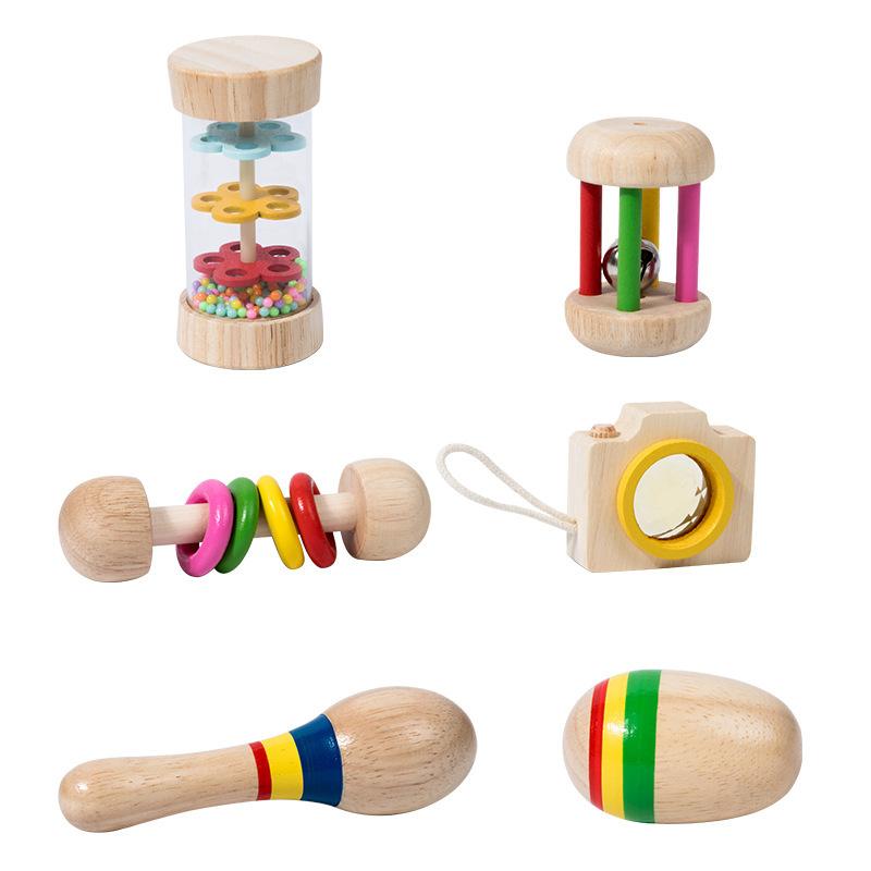 6 teile/satz Montessori Komfort Hand Ringer Hand Greifen Glocke Frühen Bildung Baby Musik Spielzeug Holz Glocke Ringer Pädagogisches Spielzeug von Joom DACH